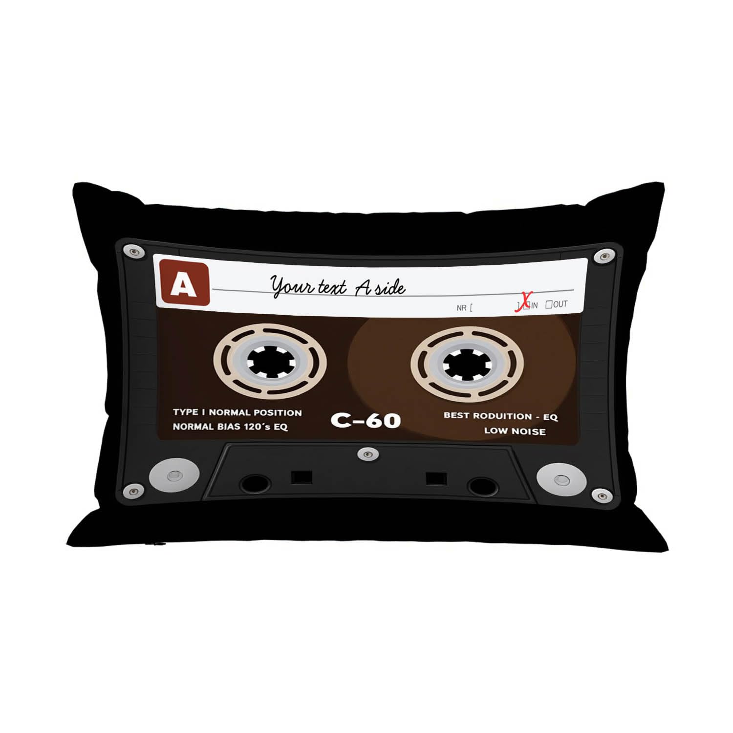 Amazon.com: Mugod Rectangle Pillow Cover Music Cassette Low Noise